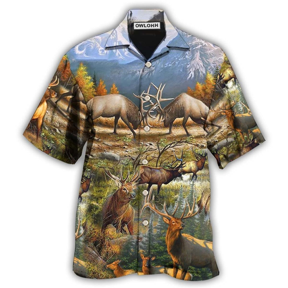 Hawaiian Shirt / Adults / S Hunting Love Life Style Mountain - Hawaiian Shirt - Owls Matrix LTD