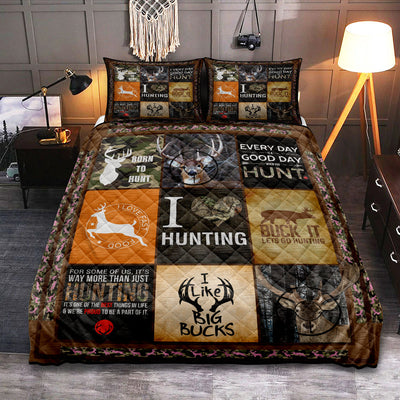 Hunting Lover Deer Let's Go Hunting - Quilt Set - Owls Matrix LTD