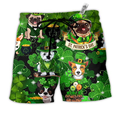 Beach Short / Adults / S Irish Dogs Love Irish Green - Beach Short - Owls Matrix LTD