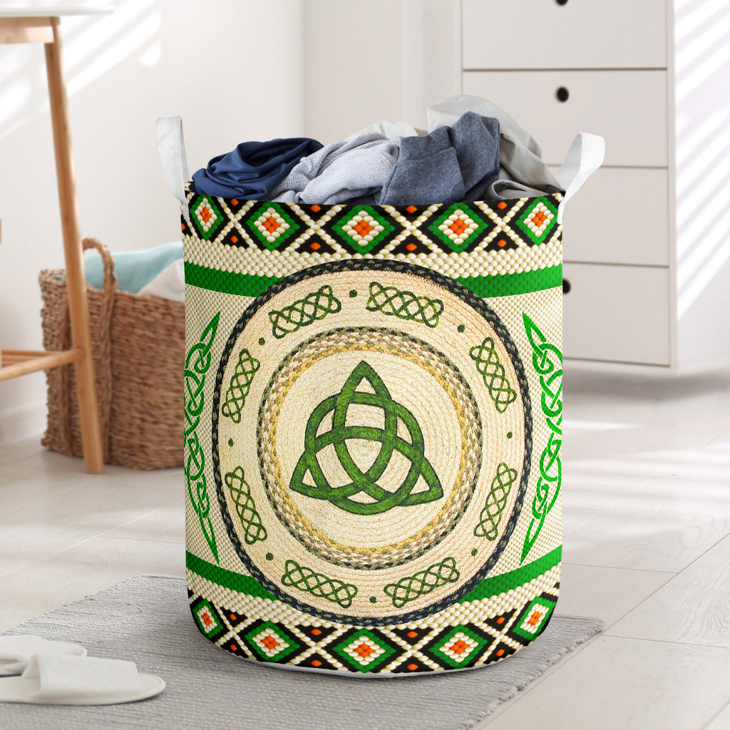 Irish Celtic Knots - Laundry Basket - Owls Matrix LTD