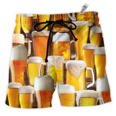 Beach Short / Adults / S Beer It's Time For Beer - Beach Short - Owls Matrix LTD