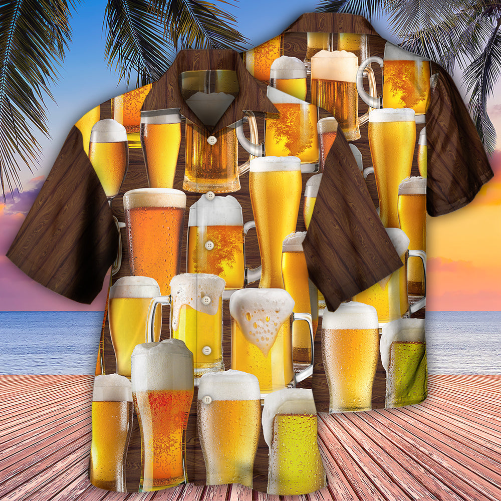 Beer It's Time For Beer - Hawaiian Shirt - Owls Matrix LTD