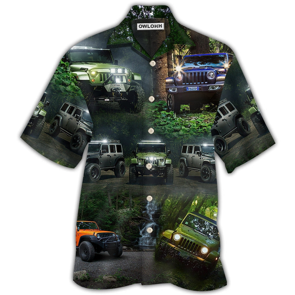 Hawaiian Shirt / Adults / S Jeep Dark Jungle Jeep - Hawaiian shirt - Owls Matrix LTD