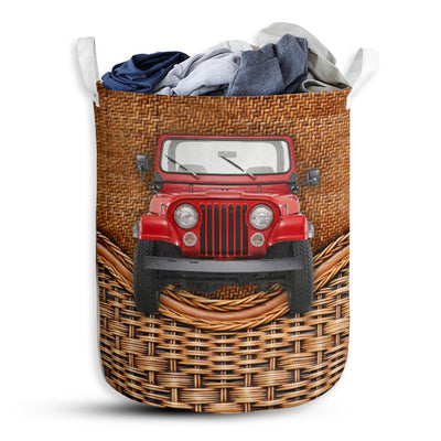 Jeep Rattan Teaxture - Laundry Basket - Owls Matrix LTD