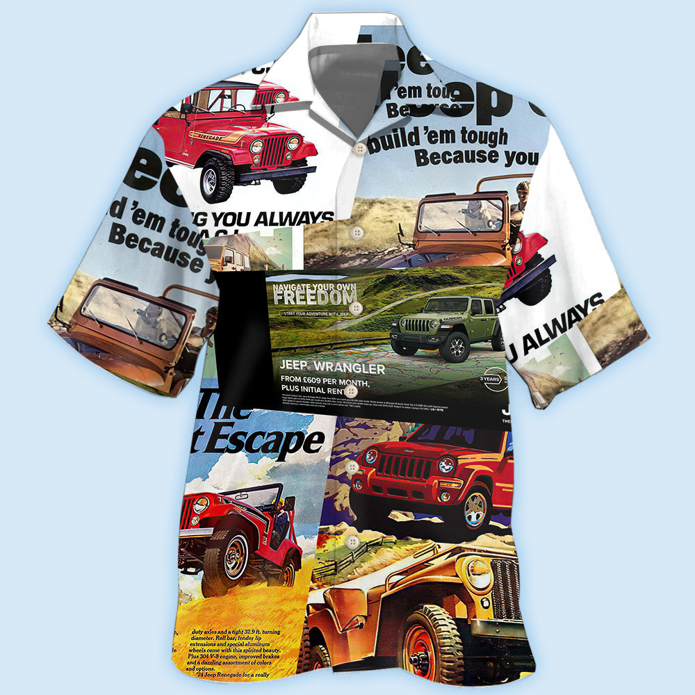 Jeep Variety Poster - Hawaiian Shirt - Owls Matrix LTD