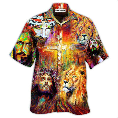 Hawaiian Shirt / Adults / S Jesus Is My King My Lord My Savior - Hawaiian Shirt - Owls Matrix LTD