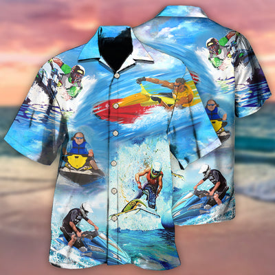 Skiing Jet Ski Cool Style - Hawaiian Shirt - Owls Matrix LTD