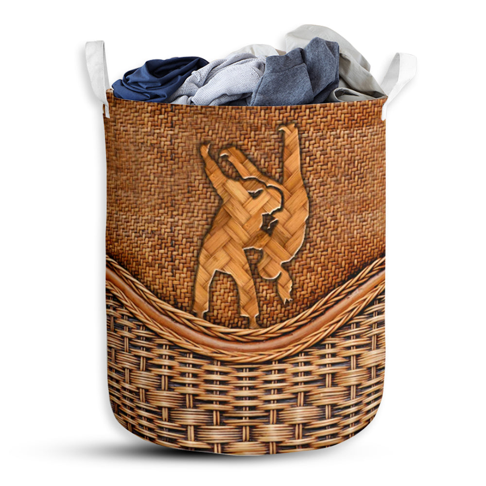 Jiu Jitsu Rattan Teaxture - Laundry Basket - Owls Matrix LTD