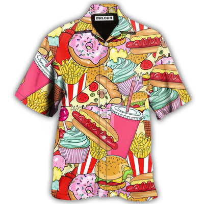 Hawaiian Shirt / Adults / S Food Junk Food Art Colorful - Hawaiian Shirt - Owls Matrix LTD