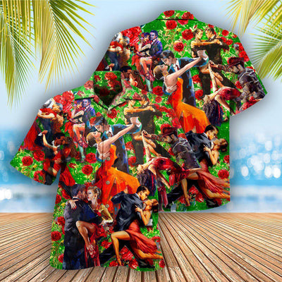 Dance Keep Calm And Salsa Dance Couple Dancing - Hawaiian Shirt - Owls Matrix LTD