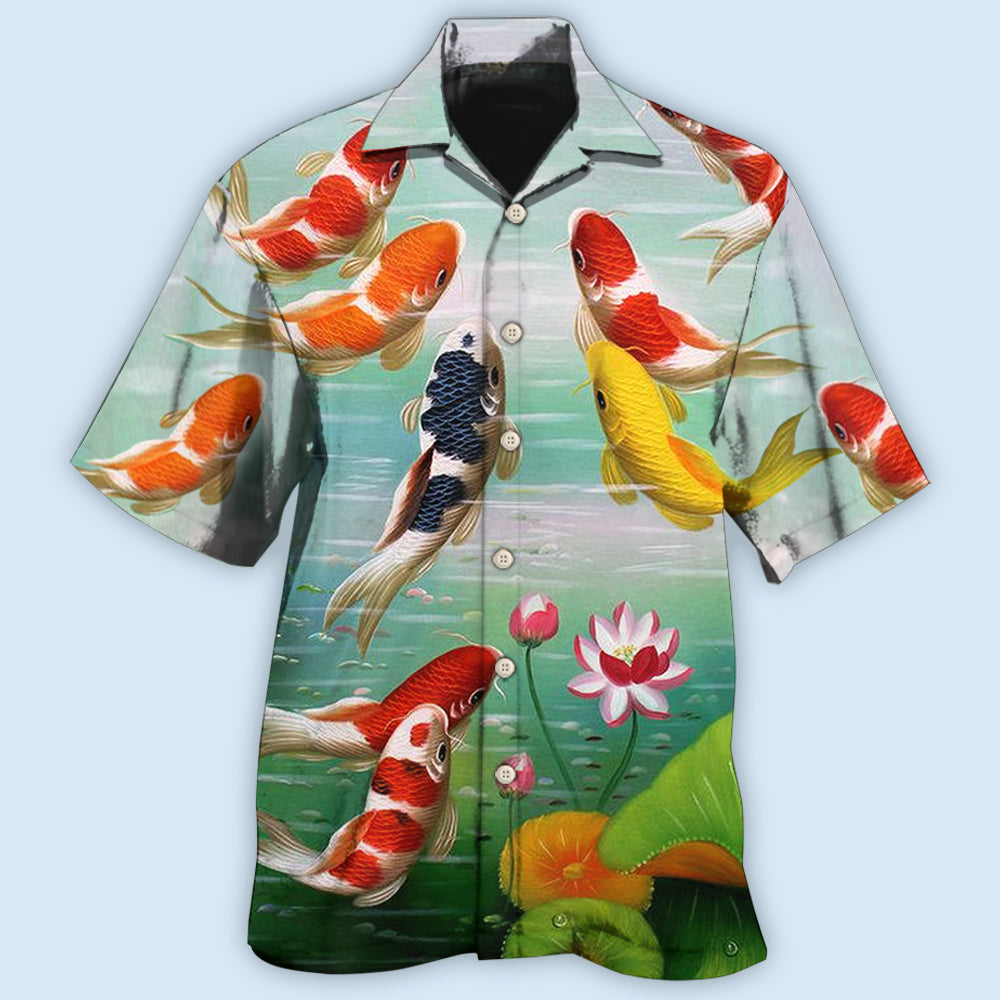 Fish Koi Fish Beautiful Style - Hawaiian Shirt - Owls Matrix LTD