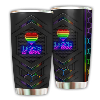20OZ LGBT Pride Love Is Love And Love Is Forever - Tumbler - Owls Matrix LTD