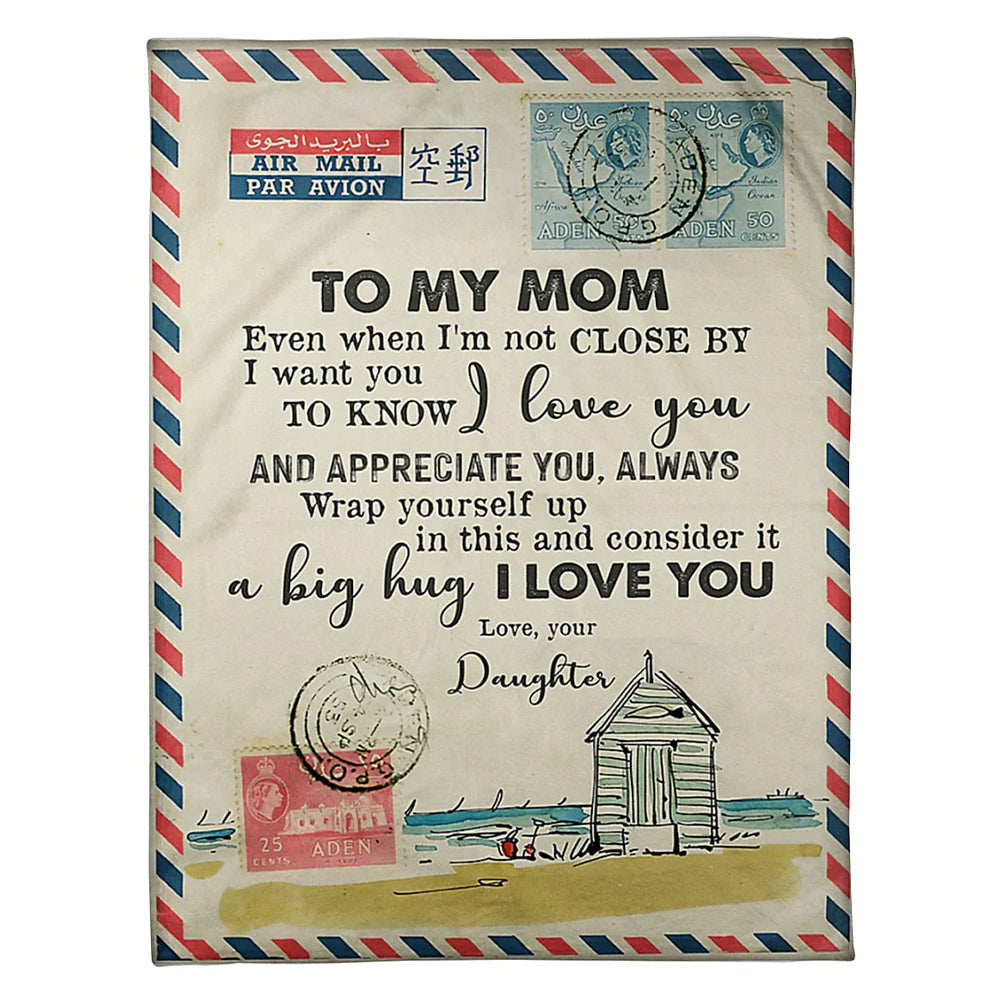 50" x 60" Letter To My Mom Letter I Love You - Flannel Blanket - Owls Matrix LTD