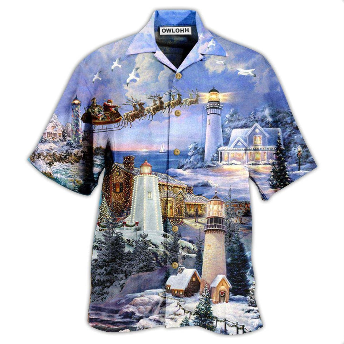 Hawaiian Shirt / Adults / S Lighthouse The Magical Lighthouse - Hawaiian Shirt - Owls Matrix LTD