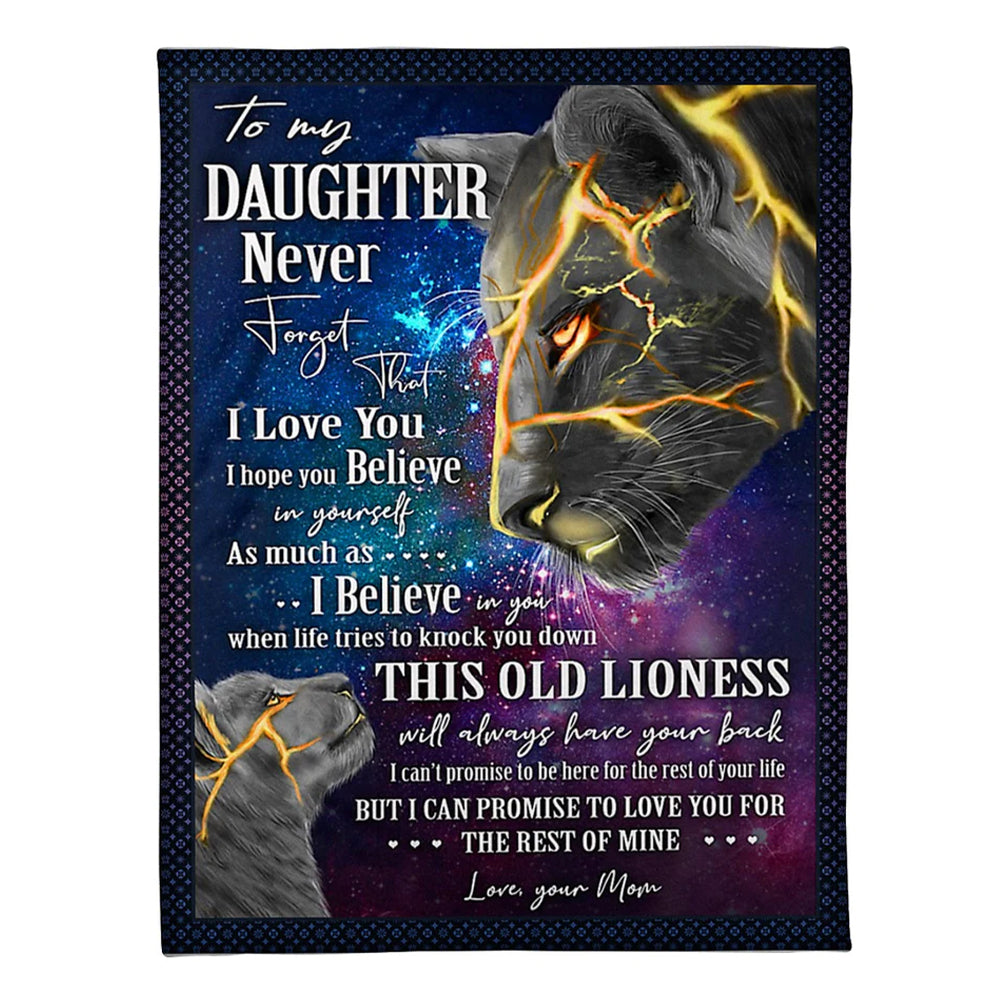 50" x 60" Lion Believe In Yourself Amazing Gift For Daughter - Flannel Blanket - Owls Matrix LTD