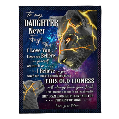 50" x 60" Lion Believe In Yourself Amazing Gift For Daughter - Flannel Blanket - Owls Matrix LTD