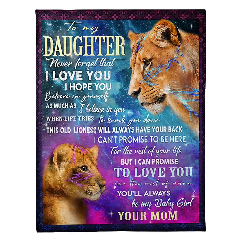50" x 60" Lion Believe In Yourself Great Gift Lover - Flannel Blanket - Owls Matrix LTD