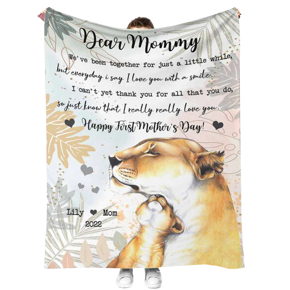 50" x 60" Lion Forever And Ever Personalized Style - Flannel Blanket - Owls Matrix LTD