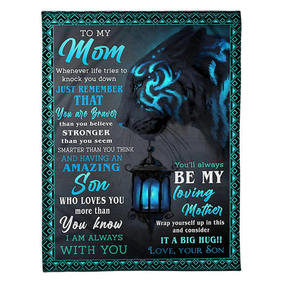 50" x 60" Lion To My Loving Mom You Are Braver - Flannel Blanket - Owls Matrix LTD