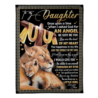 50" x 60" Lion You Are My Sunshine Best Gift For Daughter - Flannel Blanket - Owls Matrix LTD