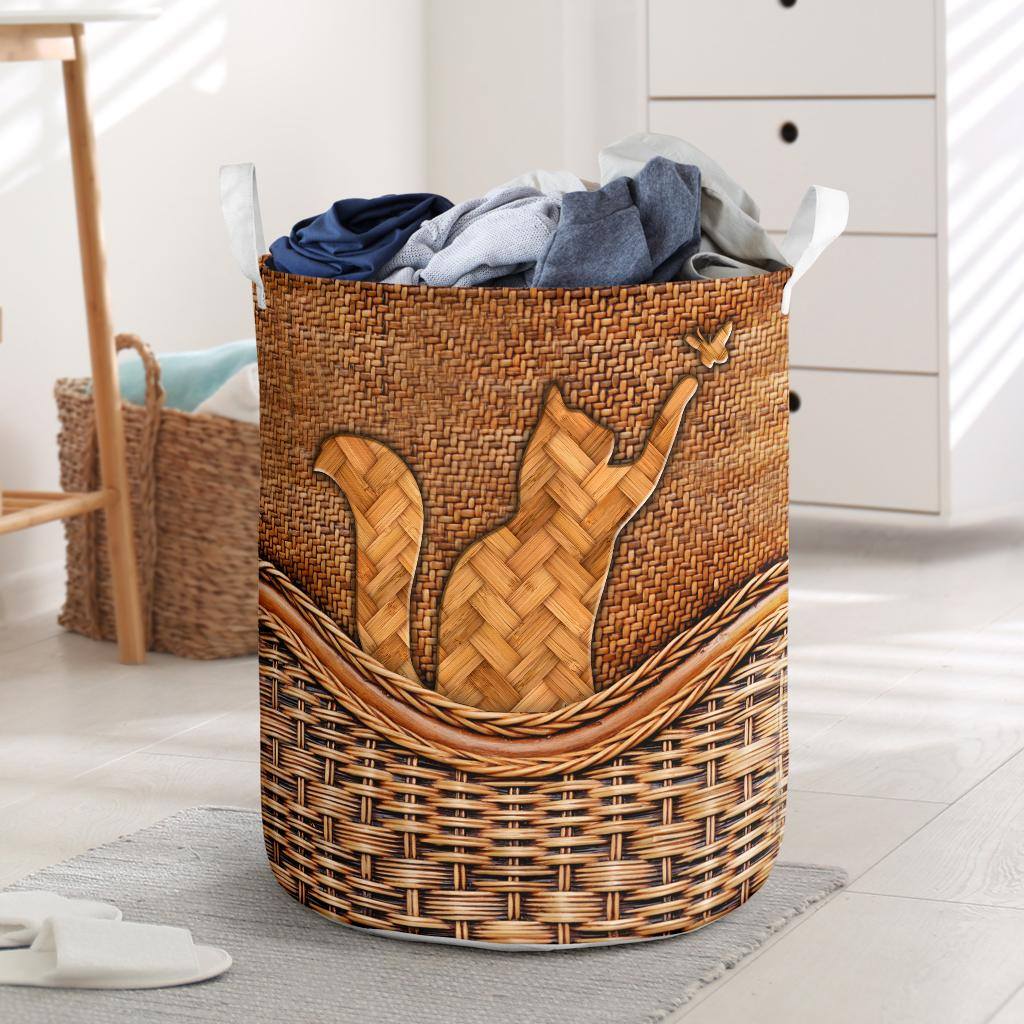 Lovely Cat Basic Style - Laundry Basket - Owls Matrix LTD