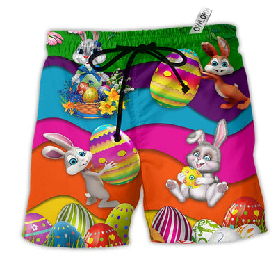 Beach Short / Adults / S Rabbit Easter's day So Bright - Beach Short - Owls Matrix LTD
