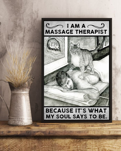 Massage Therapist It's What My Soul Says To Be - Vertical Poster - Owls Matrix LTD