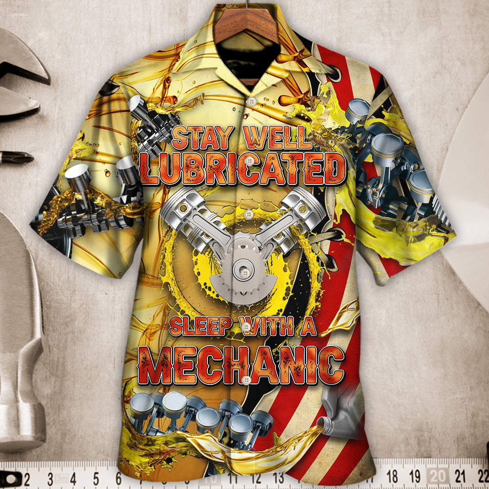 Mechanic Stay Well Lubricated Sleep - Hawaiian Shirt - Owls Matrix LTD