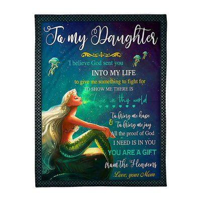 50" x 60" Mermaid You Are The Gift From The Heavens Mom To Daughter - Flannel Blanket - Owls Matrix LTD