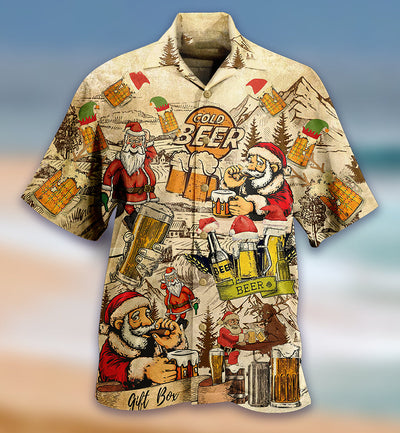 Beer Merry Xmas Love Beer - Hawaiian Shirt - Owls Matrix LTD