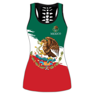 S Mexican Eagle Simple Pattern - Tank Top Hollow - Owls Matrix LTD