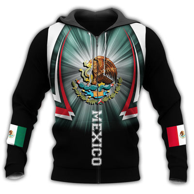 Zip Hoodie / S Mexico Style Blue And Black Cool - Hoodie - Owls Matrix LTD