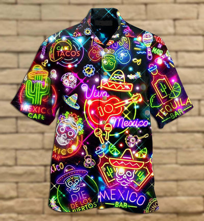 Mexico Neon Color Style With Blink - Hawaiian Shirt - Owls Matrix LTD