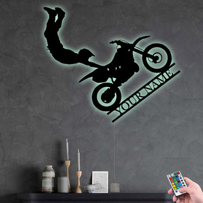 Motocross Lover - Led Light Metal - Owls Matrix LTD