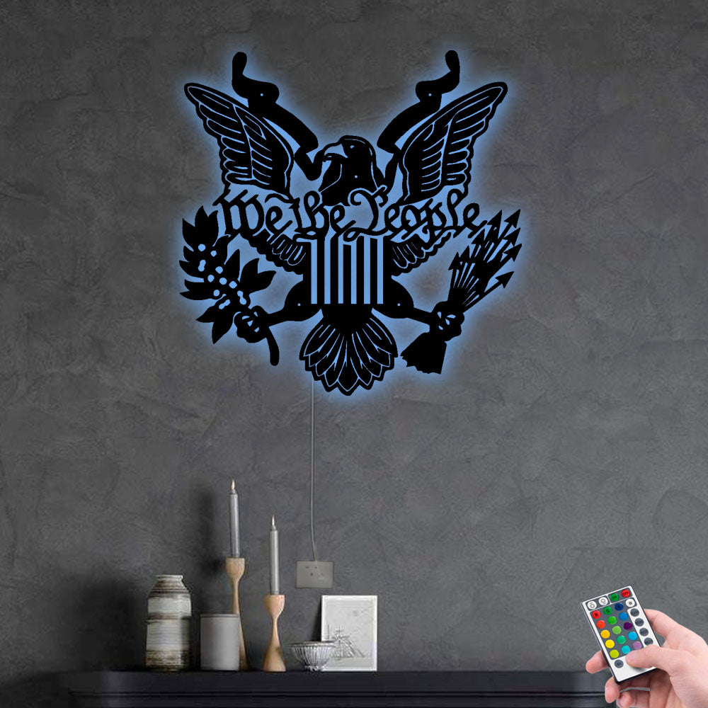 Eagle We The People - Led Light Metal - Owls Matrix LTD