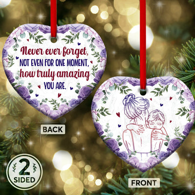 Mother Gift How Truly Amazing You Are - Heart Ornament - Owls Matrix LTD