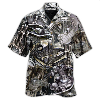 Hawaiian Shirt / Adults / S Motorcycle Don't Go Gray We Turn Chrome - Hawaiian Shirt - Owls Matrix LTD
