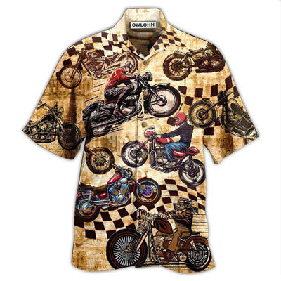 Hawaiian Shirt / Adults / S Motorcycle Some Need Therapy I Have My Motorcycle I'm Happy - Hawaiian Shirt - Owls Matrix LTD