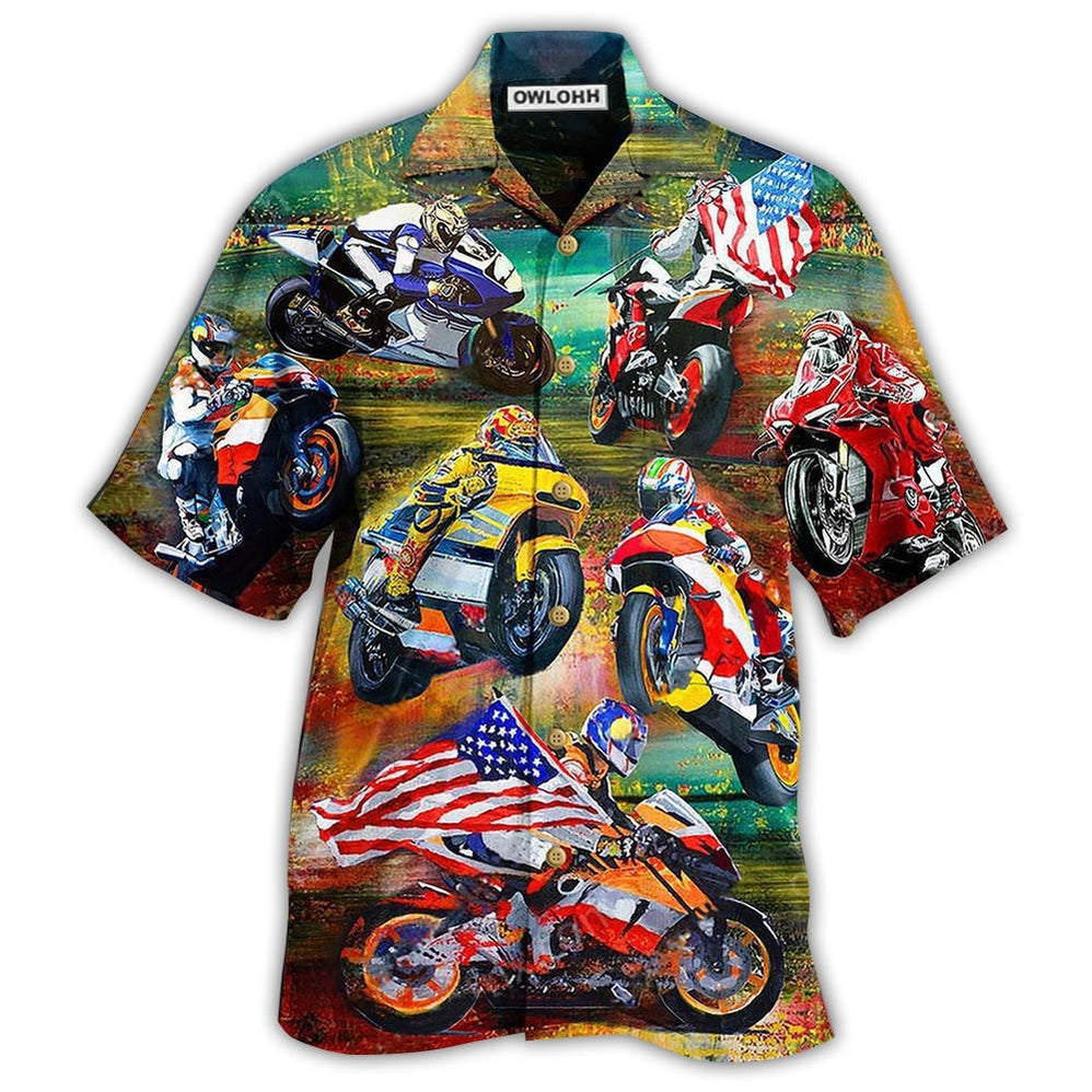 Hawaiian Shirt / Adults / S Motorsport Racing America - Hawaiian Shirt - Owls Matrix LTD