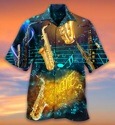 Saxophone Music All Night - Hawaiian Shirt - Owls Matrix LTD