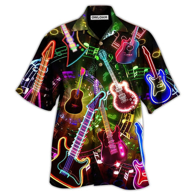 Hawaiian Shirt / Adults / S Guitar All You Need Is A Guitar - Hawaiian Shirt - Owls Matrix LTD