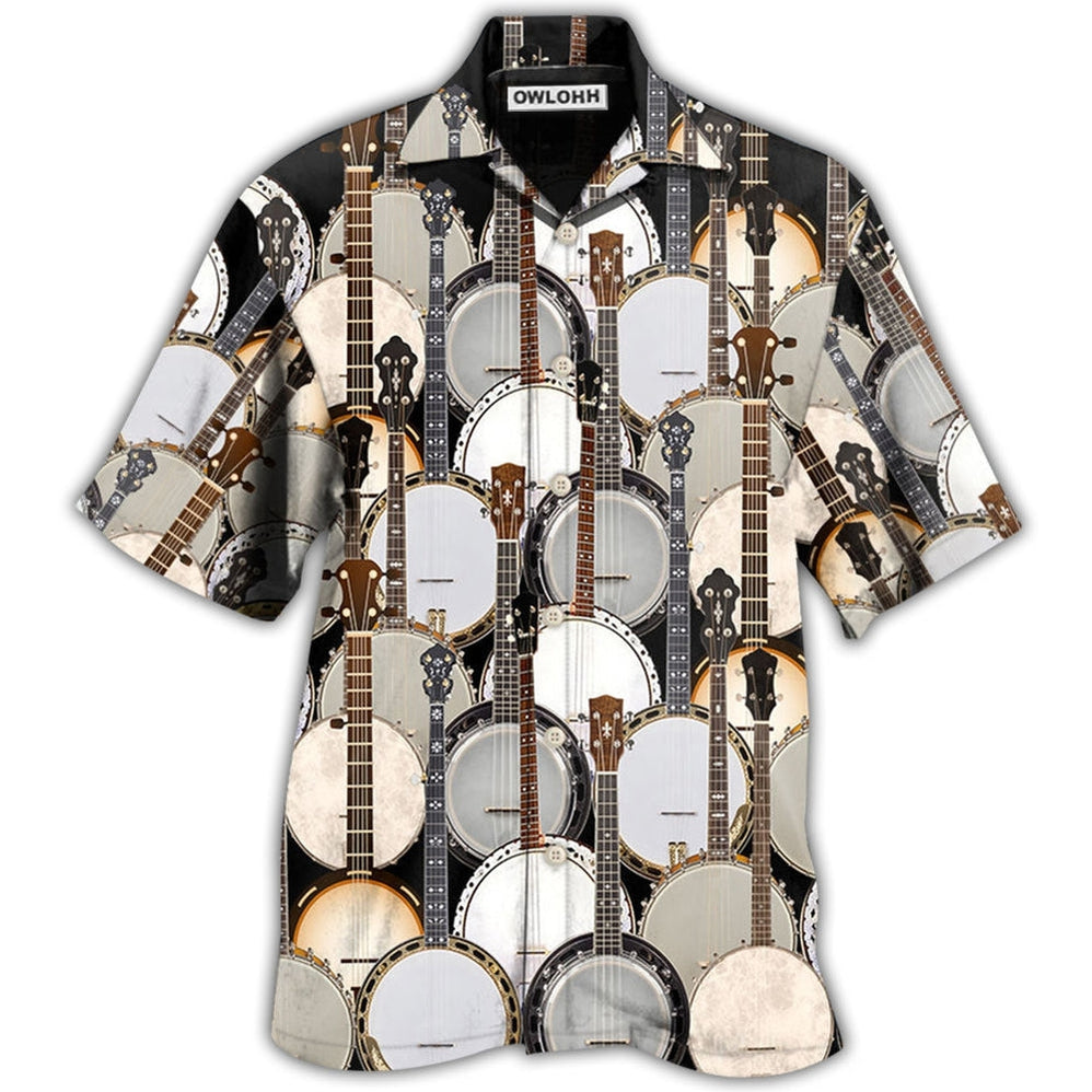 Hawaiian Shirt / Adults / S Banjo Love Music Pattern - Hawaiian Shirt - Owls Matrix LTD