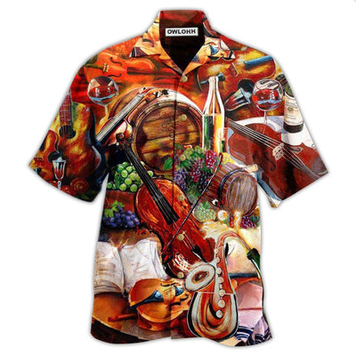 Hawaiian Shirt / Adults / S Violin Music Fill The Cup Of Silence With Violin Melody - Hawaiian Shirt - Owls Matrix LTD