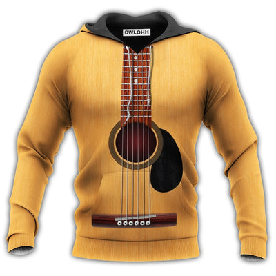Unisex Hoodie / S Music Guitar Basic Yellow Color - Hoodie - Owls Matrix LTD