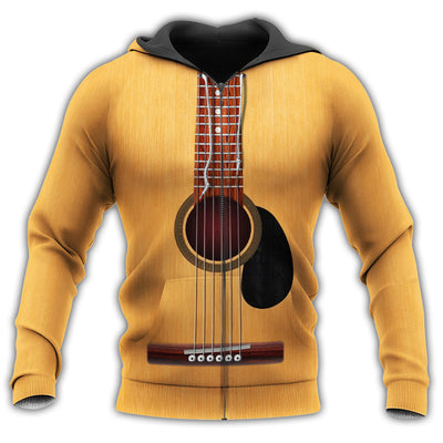 Zip Hoodie / S Music Guitar Basic Yellow Color - Hoodie - Owls Matrix LTD