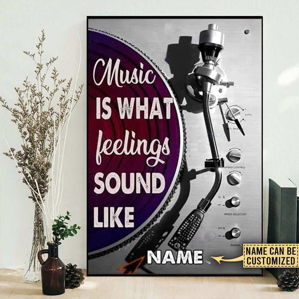 Music Is What Feelings Sound Like Personalized - Vertical Poster - Owls Matrix LTD