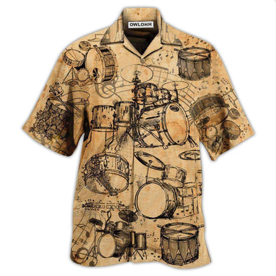Hawaiian Shirt / Adults / S Drum No Life Know Drums Know Life - Hawaiian Shirt - Owls Matrix LTD