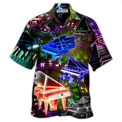 Hawaiian Shirt / Adults / S Piano Music Piano Speaks - Hawaiian Shirt - Owls Matrix LTD