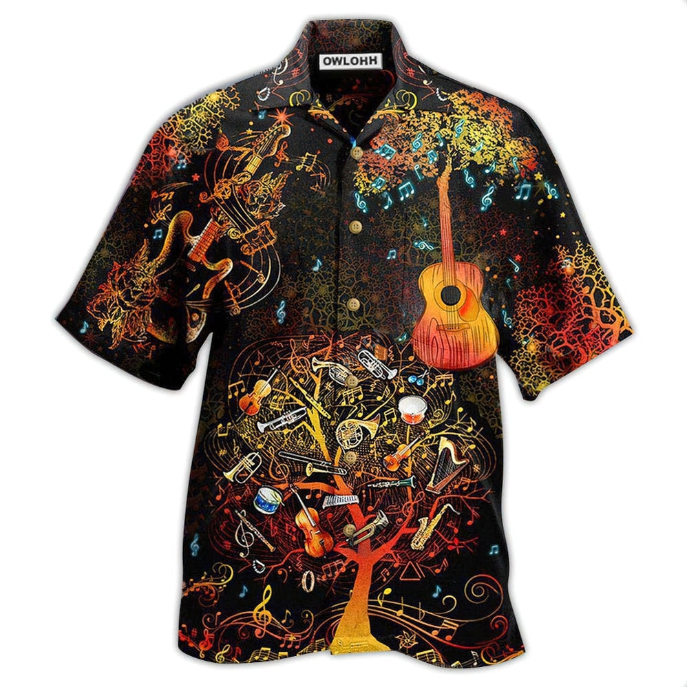 Hawaiian Shirt / Adults / S Music The Nocturne Of Time - Hawaiian Shirt - Owls Matrix LTD