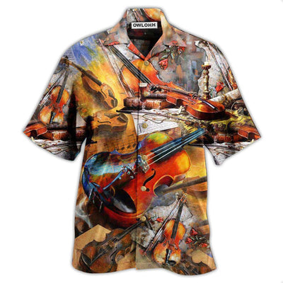 Hawaiian Shirt / Adults / S Violin Music The That Most Human Of All Instruments - Hawaiian Shirt - Owls Matrix LTD